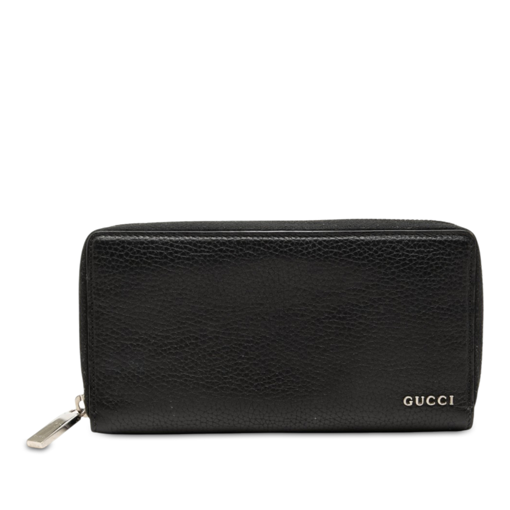 Pre-Loved Gucci Calfskin Zip Around Long Wallet